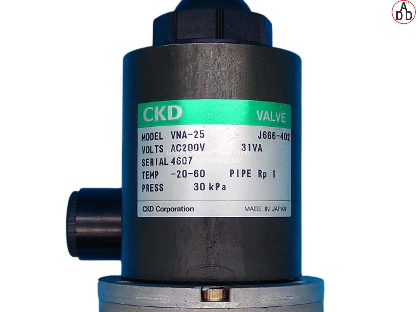 CKD MODEL VNA-25 AC200V - บริษัท เอดีดี เฟอร์เนส จำกัด